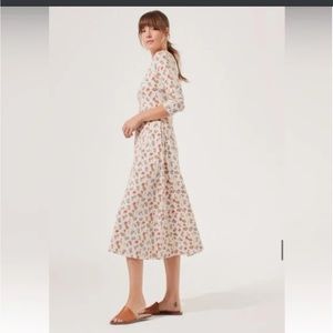 Alpine Floral Fit & Flare 3/4 Sleeve Dress